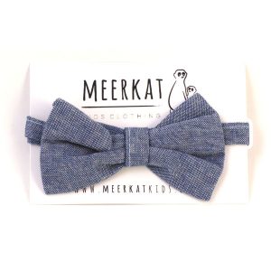 Denim chambray bow