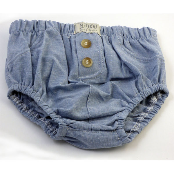 Light blue denim chambray diaper cover Meerkat Kids