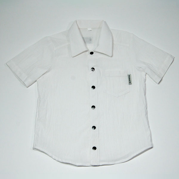 White Cotton formal short sleeve shirt - Meerkat Kids