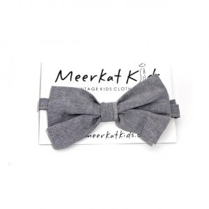 Grey Chambray bow