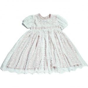Dianne Vintage Lace Dress - Flesh