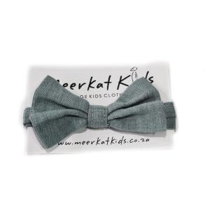 Duck Egg linen bow