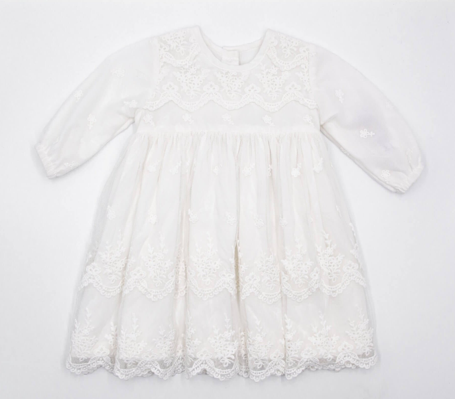 Anya Vintage Lace Dress - Off white