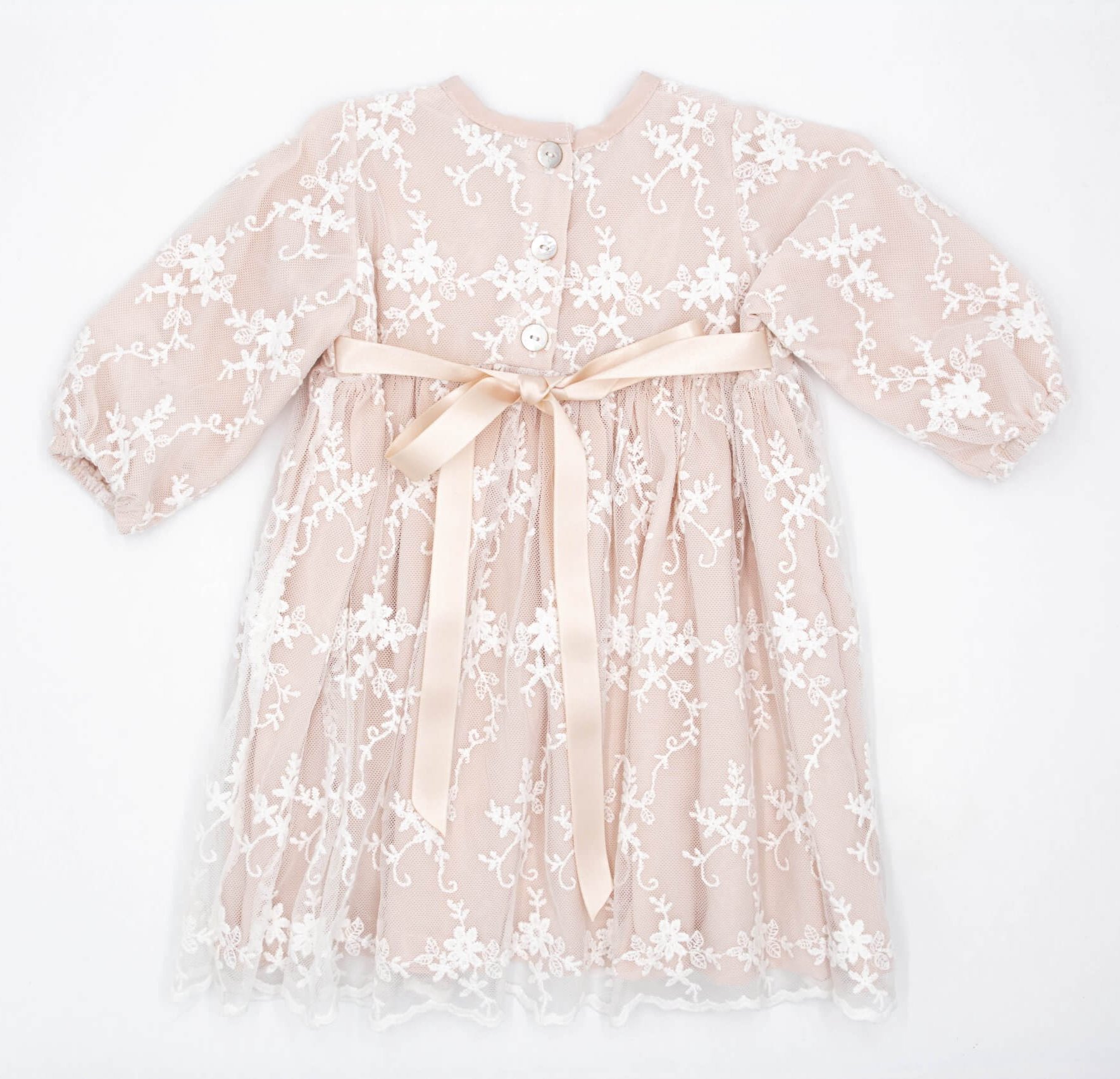 Fleur Vintage Lace Dress - Flesh - Image 2