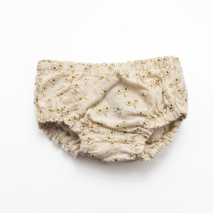 Cream Frilled Bottom With Flowers